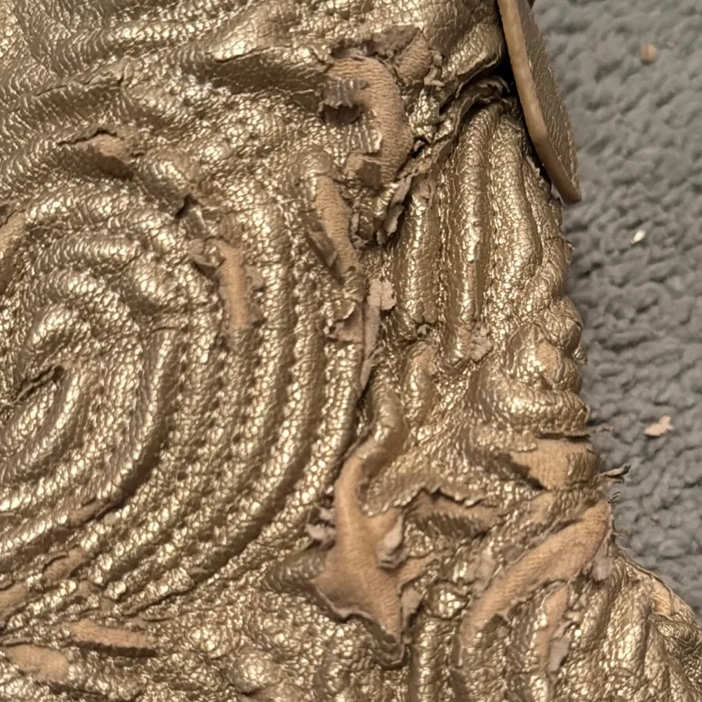 Ivanka Trump Gold Satchel with Artistic Design - Picture 8 of 10